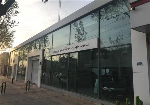 اجرای نمای کامپوزیت و نمای کرتین وال نمایشگاه فولکس تهرانپارس